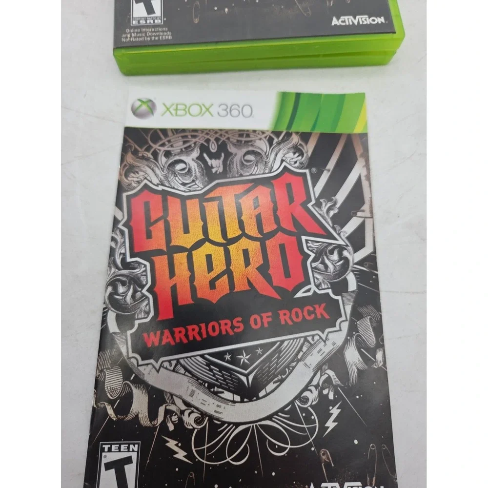 Guitar Hero: Warriors of Rock (Xbox 360, 2010) Complete CIB w/Manual Tested